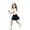P28 Navy, variant on Tfken Soft Pleated Skirts For Girls Daily Wear Pleated Skirt Elastic Waist School Casual Athletic Sportswear Kids Cute Clothes Size 7-8 Years
