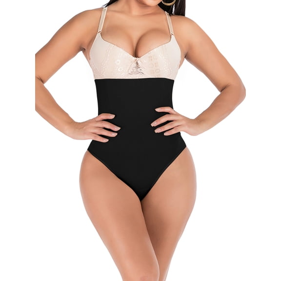 KingShop Women's Thong Shaper Panty High Waist Tummy Control Shapewear Hip Lifter Seamless Thong Panties Body Shaper Underwear