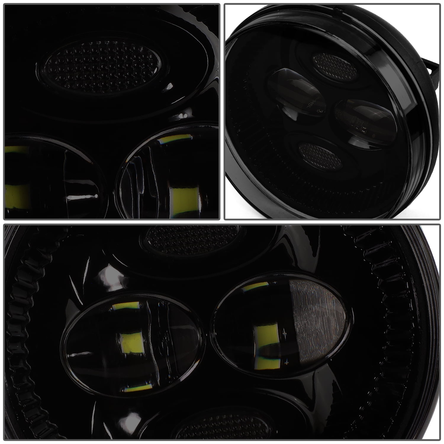 For 2007 to 2014 Sierra 1500 2500HD 3500HD Pair of Smoked Lens Full LED Lighting Driving Fog Lights Lamps with Switch 11 12 13