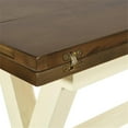thumbnail image 6 of Pemberly Row Flip Top Table with Antique White Base and Wood Brown Stain Top, 6 of 8