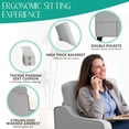 thumbnail image 5 of Modern Accent Chairs Set of 2 Upholstered Reading Chair for Bedroom with Side Pockets Comfy Living Room Chairs Living Room Armchair for Office, Apartment (Grey Towel), 5 of 7