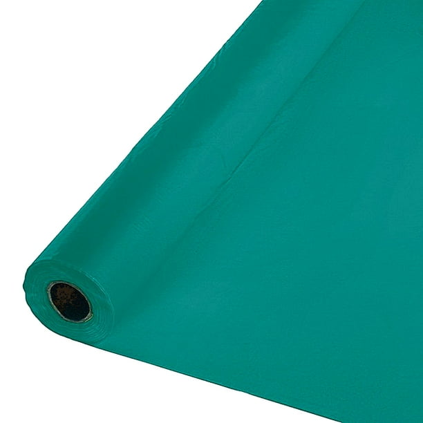 40" X 300 Ft Economy Banquet Roll Plastic Table Cloth Teal