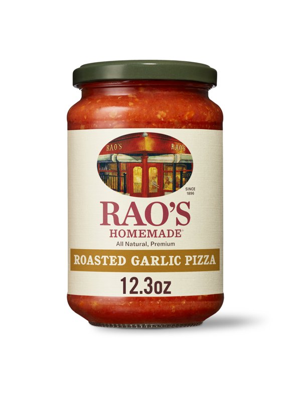 Rao's Homemade Roasted Garlic Pizza Sauce, Slow Cooked Garlic & 100% Italian Tomatoes, 12.3 Oz