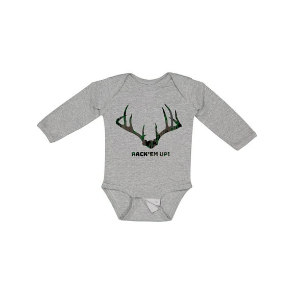 Inktastic Rack 'em Up in Camo Boys or Girls Long Sleeve Baby Bodysuit