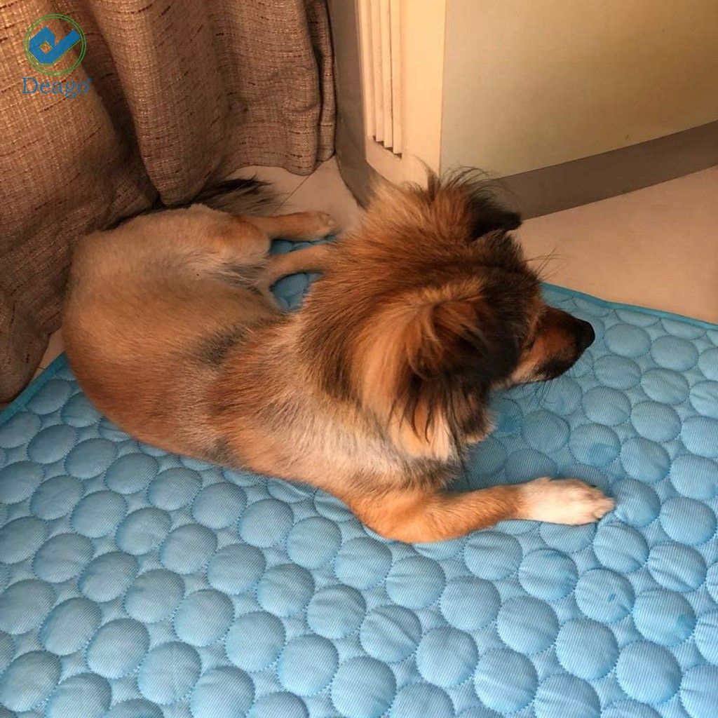 Deago 2Pack Pet Dog Cooling Mat for Kennels Crates Beds Soft Breathable Non Toxic Dog Mattress Pad for Small Medium Large Dogs