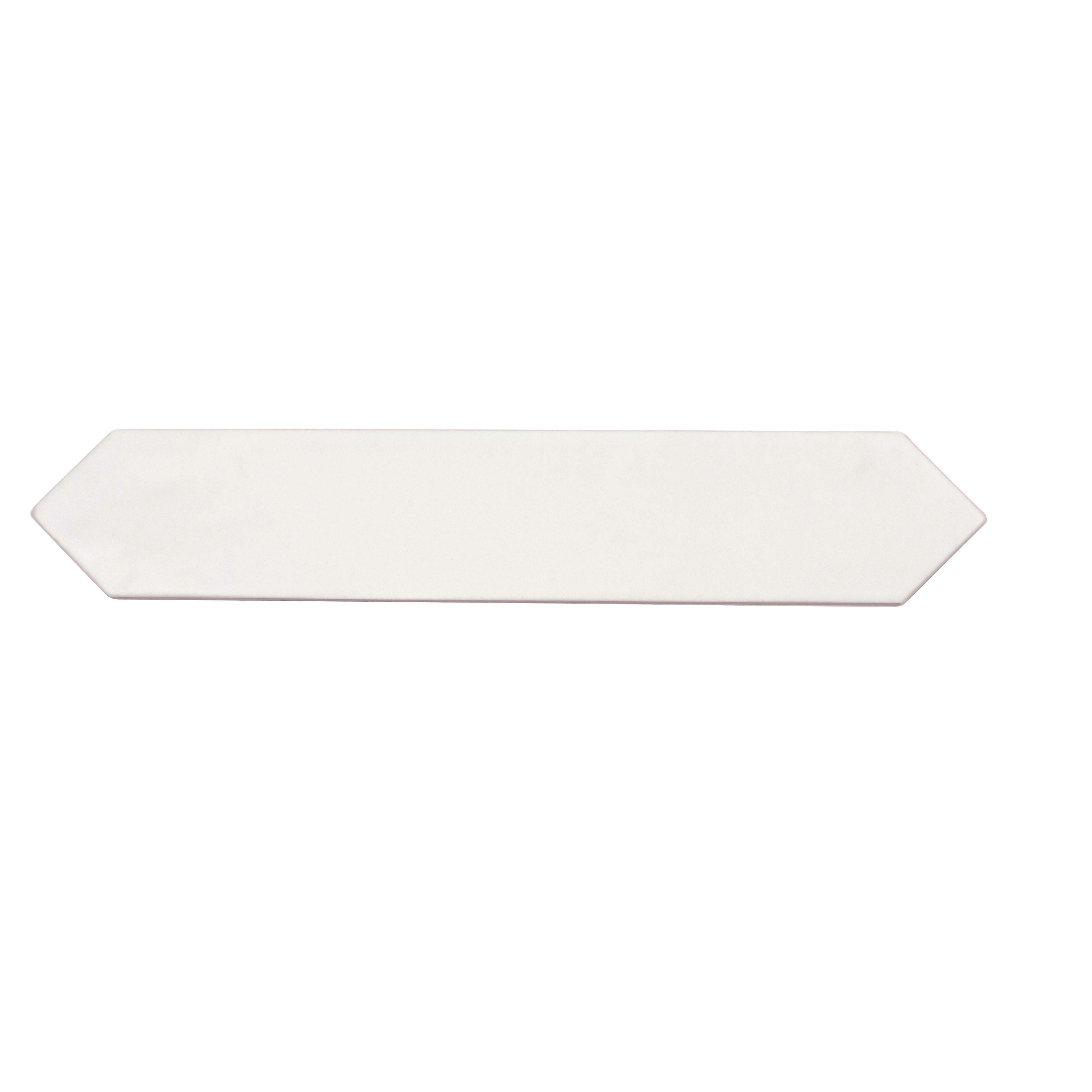 Festa 1.7 in. x 9.6 in. Matte White Ceramic Picket Wall and Floor Tile (2.37 sq. ft./case) (23-pack)