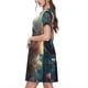 thumbnail image 2 of Balery Cute Flower Chihuahua Puppy Vestidos sueltos de manga corta para mujer, vestidos de verano 2025, vestidos casuales de corte A con vuelo., 2 of 6