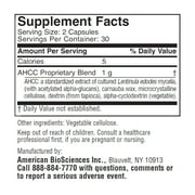 ImmPower AHCC 500mg by American BioSciences, Immune Support Hybridized Mushroom Supplement, 60 Vegetarian Capsules for All Ages