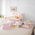 thumbnail image 6 of Manfei Cute Rabbit 7-Piece Twin Bedding,Woodland Animal Bedding Comforter Set,Pink,Pink Reversible, 6 of 7