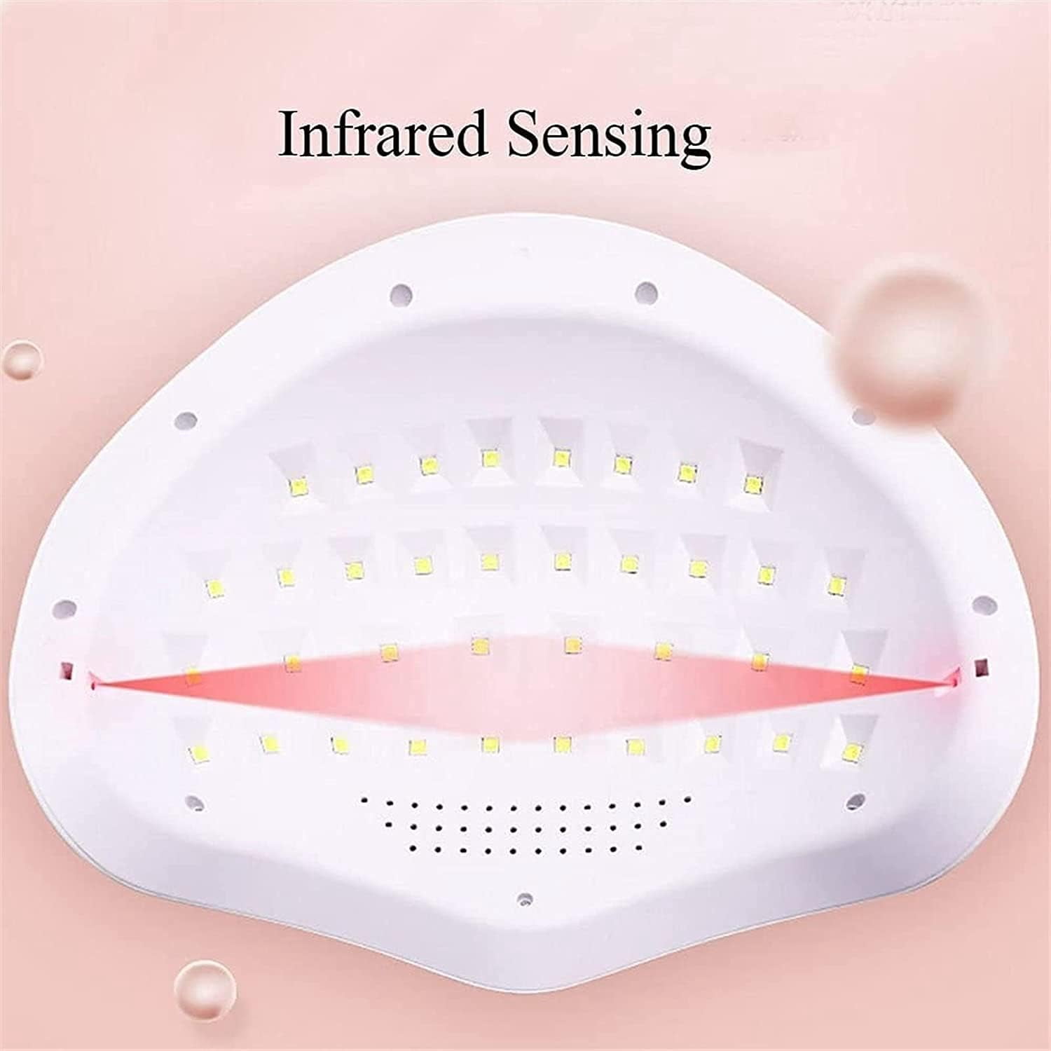 UV LED Nail Lamp 72W, Nail Dryer Machine, Gel UV LED Nail Lamp for Fingernail & Toenail Gel Based Polishes – Portable Nail Curing Light with 36pcs LEDs, 3 Timer Settings