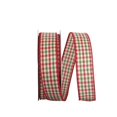 thumbnail image 1 of Reliant Ribbon 93171W-985-09K Vacances Pays Plaid Valeur Filaire Bord Ruban - Rouge et Vert - 1,5 Po x 50 Verges, 1 of 1