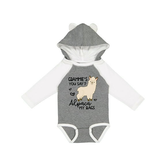 Inktastic Grammie's You Say Alpaca My Bags Boys or Girls Long Sleeve Baby Bodysuit