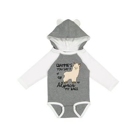 

Inktastic Grammie s You Say Alpaca My Bags Gift Baby Boy or Baby Girl Long Sleeve Bodysuit