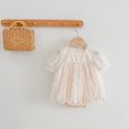 thumbnail image 1 of Trajes de hermana de verano de estilo coreano, vestido de princesa de malla con flores bordadas para niñas, mono de manga corta para bebés, ropa para niños, 1 of 6