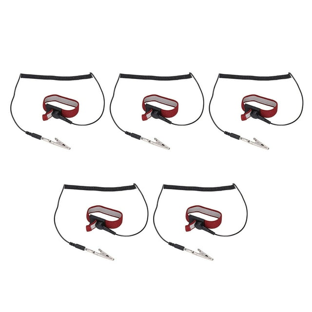 Kit de 5 bracelets antistatiques ESD pour la protection des poignets et l'entretien