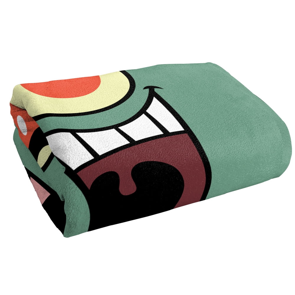 Spongebob Beach Towel, 30"x60", Plankton Face Beach Towel