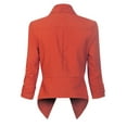 thumbnail image 4 of MixMatchy Women's Casual Work Solid Open Front 3/4 Sleeve Blazer Jacket with Plus Size, 4 of 4
