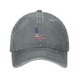 thumbnail image 1 of ZICANCN Adjustable Baseball Cap Women, Letter L America Usa Flag Hats for Men Adult Washed Cotton Denim Baseball Caps Fashion, Gray, 1 of 8