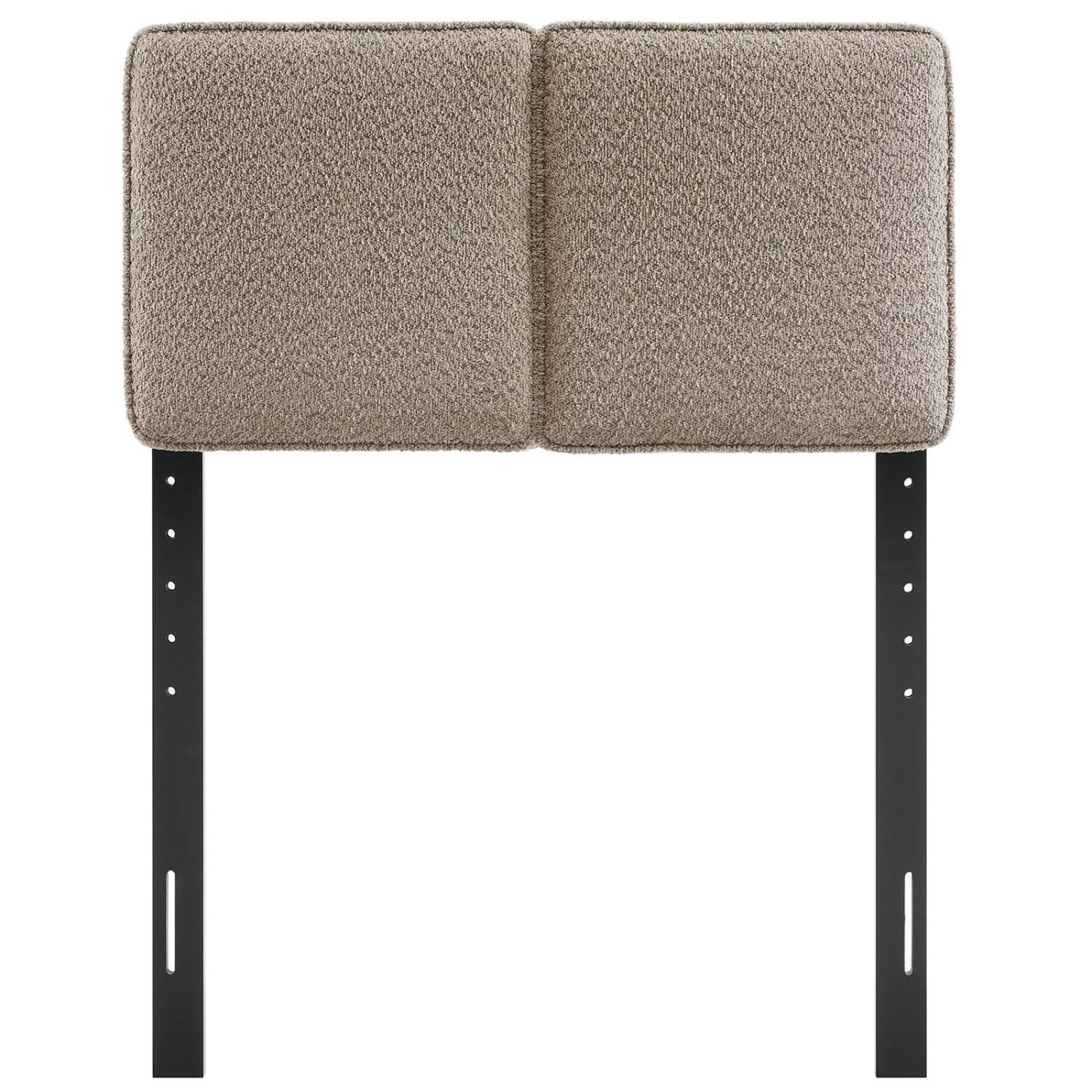Headboard, Twin Size, Oatmeal, Fabric, French Bedroom, Modern Contemporary HB36836