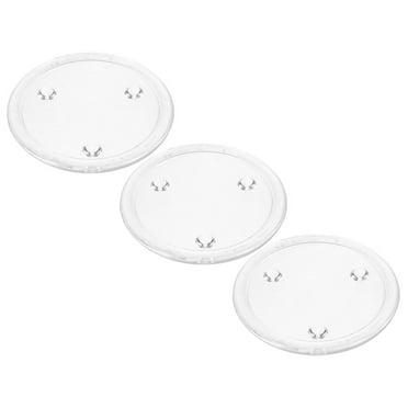 3pcs Clear Glass Candle Plate Pillar Candle Holder Plate Transparent Glass Candle Coaster