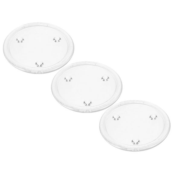 3pcs Clear Glass Candle Plate Pillar Candle Holder Plate Transparent Glass Candle Coaster