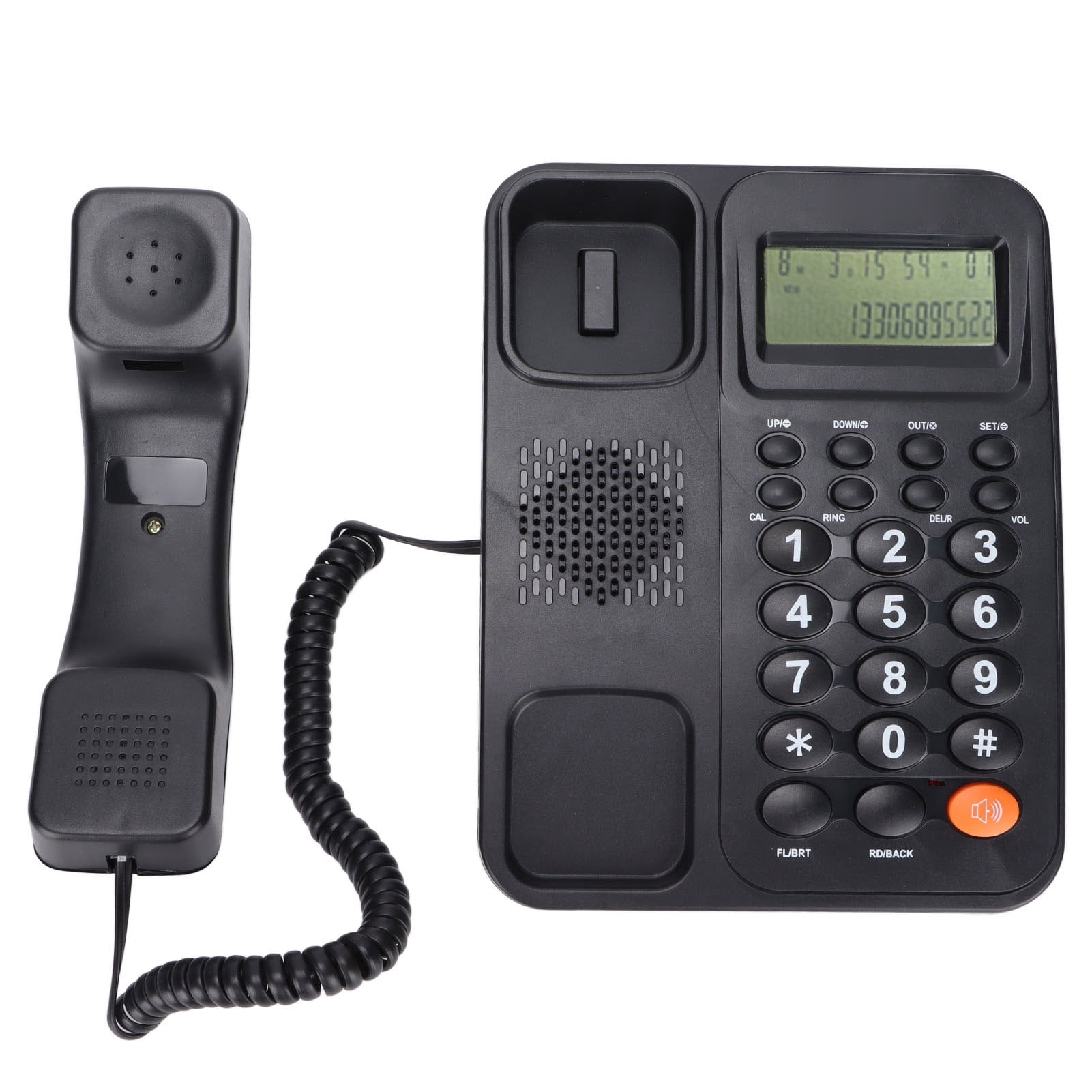 Desktop Corded Telephone, Multi Function Setting Wired Telephone Semi