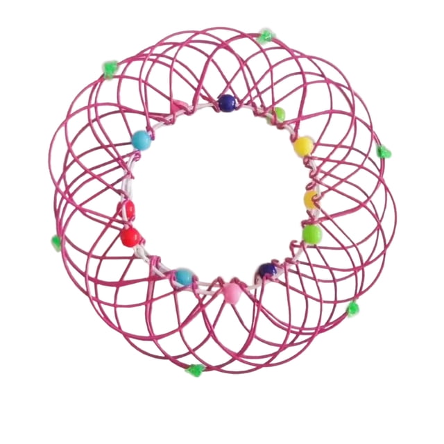2PC Decompression Flexible Basket Soft Steel Magic Iron Ring Ornament