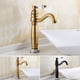 thumbnail image 4 of Lavabo de estilo europeo antiguo de cobre con agua caliente y fría, lavabo de encimera, lavabo de baño retro de un solo orificio, grifo giratorio, 4 of 5