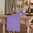 thumbnail image 2 of Lavender Burlap Texture Table Runner 70 Inches Long,Farmhouse Vintage Lavender Cotton Linen Table Runners Dresser Scarves,Fabric Tabletop Scarf Furniture Cover for Home Dinner Party 13"x70", 2 of 9