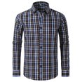 thumbnail image 2 of Camisa de vestir GIANEN a cuadros a cuadros sin arrugas para hombre, 2 of 7