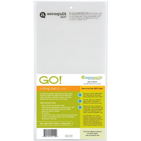 AccuQuilt GO! 5 Inch x 10 Inch Cutting Mat, 1 Count