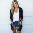 thumbnail image 6 of NordicNest Cardigan For Women Elegant Sweaters Ladies Butterfly Print V-Neck Long Sleeve Coat Pockets Outerwear Trendy Outerwear Fall Fashion Knitwear Tops, 6 of 9