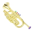 thumbnail image 4 of NIAIZEK Simulation Trumpet Plastic Instrument Golden Color for Early Musical Potential Development, 4 of 8
