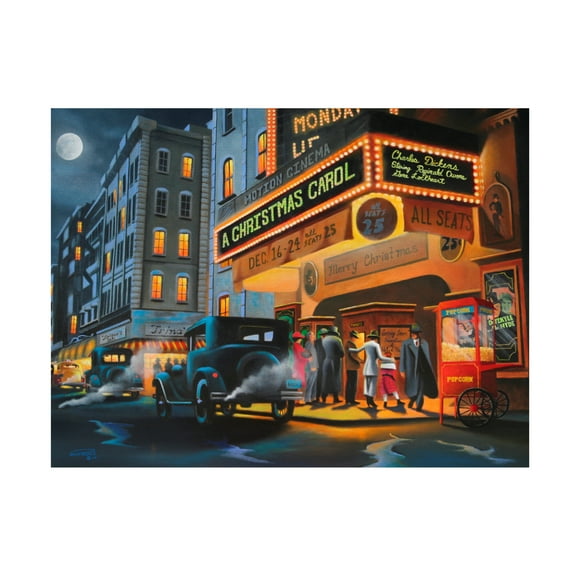 Trademark Fine Art 'Theater District' Canvas Art by Geno Peoples
