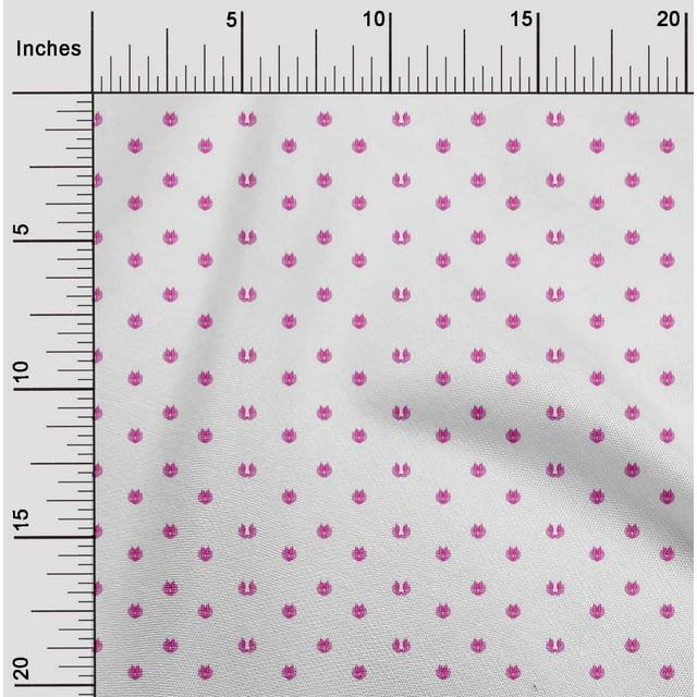 oneOone Cotton Poplin Fabric Small Motif Ikat Print Fabric BTY 42 Inch Wide