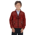 thumbnail image 3 of Gioberti Kids and Boys Full Zip Cardigan Patch Design Sweater with Brushed Flannel Lining, 3 of 4