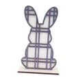 thumbnail image 4 of Letrero de madera de conejito de Pascua, centro de mesa, decoración de Pascua, adorno de escritorio de conejo Púrpura, 4 of 9