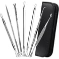 thumbnail image 1 of Kit de herramientas 7 en 1 para extraer espinillas, extractor de espinillas, extractor de espinillas y herramienta para espinillas, tratamiento seguro, kit de acné Zit Popper negro, 1 of 5