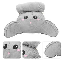 GAXIRE Grey Backrest Support Pillow for Couch, Lumbar Back Cushion, Comfortable 1 Piece