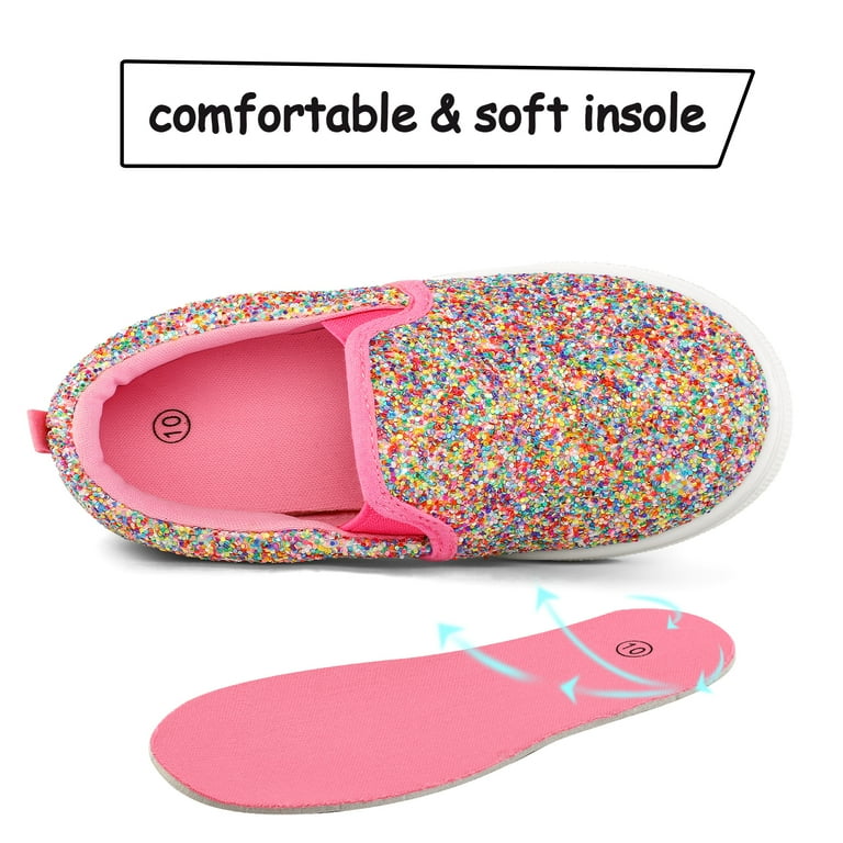 Bocca Kid s Slip on Sneakers Candy Girls Canvas Walking Shoes Size 12