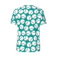 thumbnail image 3 of Rocae Green Baseball for Breathable Men's Baseball T-Shirt Fashionable Casual Baseball Jersey, Moisture-wicking Sportswear Medium, 3 of 9