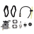 thumbnail image 3 of Carburetor Kit, Aluminum Improve Performance Easy To Install Wear Proof Trimmers Carburetor Kit High Reliability  For HlT25CNB, 3 of 8