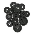thumbnail image 4 of ButtonMode Regular Suit Buttons 16pc Set includes 4 Buttons measuring 20mm (3/4 Inch) for Jacket Front, 12 Buttons measuring 15mm (9/16 Inch) for Jacket Sleeves and Pants, Black, 16-Buttons, 4 of 5