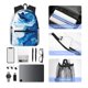 thumbnail image 4 of Fotbe Blue White Fluid Art Mochila Ligera Casual para Laptop para Hombres y Mujeres, Mochila Impermeable de Uso Diario, Mochila para Universidad, 4 of 6