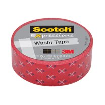 Scotch Expressions Washi Tape, Red Stitch, .59" x 393", 1 Roll