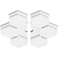 thumbnail image 2 of 10"OD x 1"ID x 3 1/2"C x 1"P Daisy Architectural Grade PVC Contemporary Ceiling Medallion, Two Piece, 2 of 11
