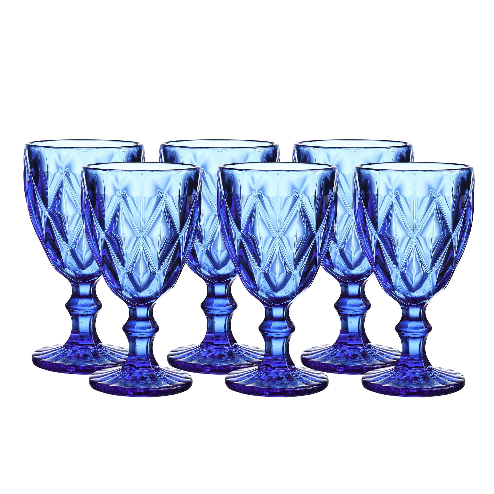 Colored Glass Drinkware 10 Ounce Water Glasses Cobalt Blue Diamond colored-glass-drinkware-10-ounce-water-glasses-cobalt-blue-diamond