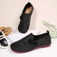 thumbnail image 5 of KEGIRLOM Women Casual Versatile Eye-Catching Lightweight Shallow Mouth Large Size Flat Bottomed Round Toe Soft Leather Low Top Loafers Black Size 8.5, 5 of 9