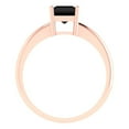 thumbnail image 4 of Clara Pucci 14K Rose Gold 1.75ct Onyx Solitaire Ring for Women, 4 of 8