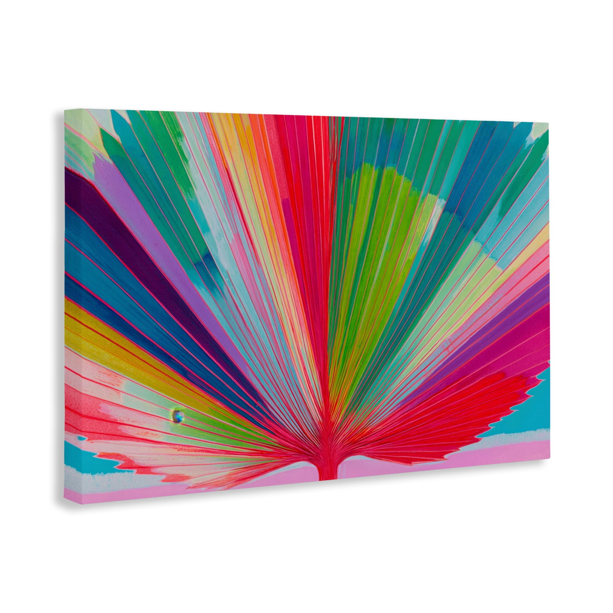 Stupell Industries Palm Fan In Spectrum Canvas Wall Art, design by Chromatic Storm Studio